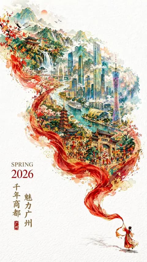 Guangzhou City Promotional Poster preview image 1