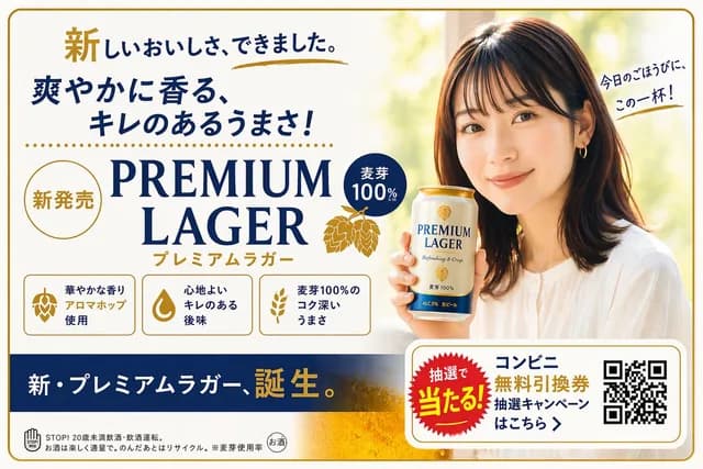 日本啤酒广告横幅 preview image 1