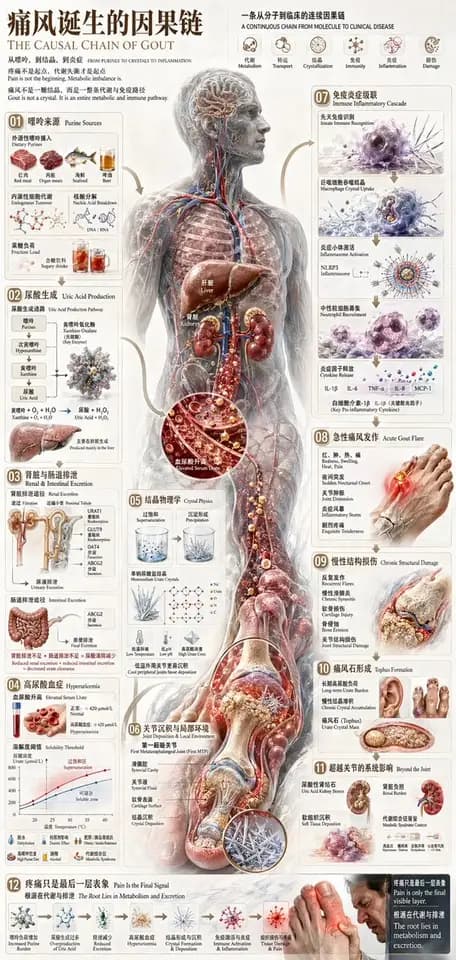 中医痛风信息图表海报 preview image 1