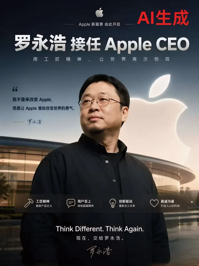 苹果风格的CEO公告海报 preview image 1