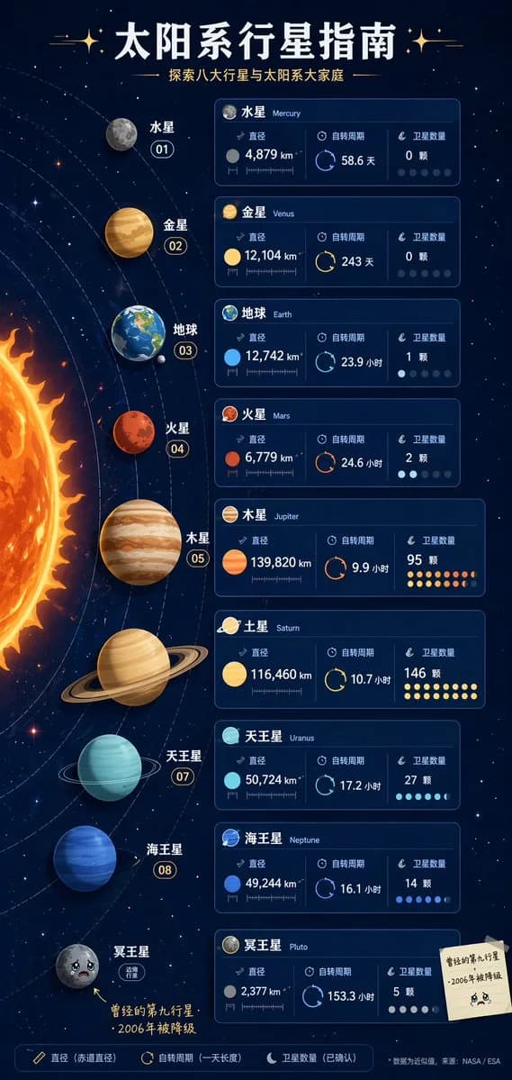 太阳系信息图表海报 preview image 1