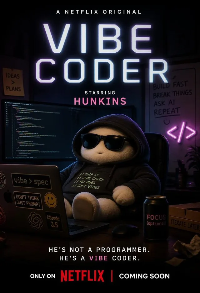 Netflix 风格 Vibe Coder 海报 preview image 1