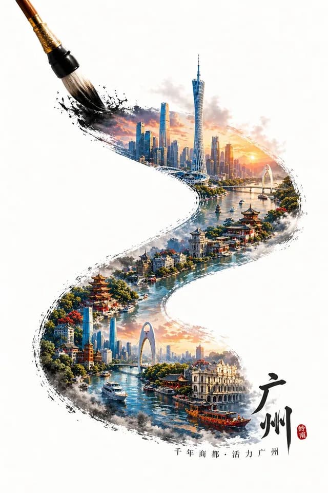 GPT Image 2城市艺术海报提示词 preview image 1