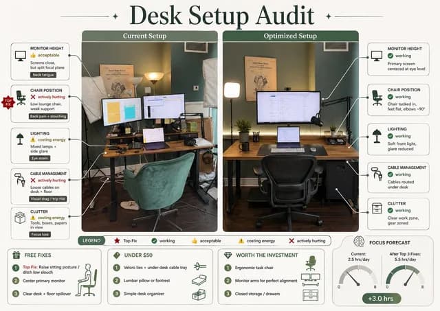 办公桌设置审核信息图 preview image 1