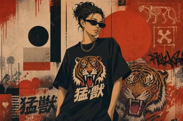 垃圾老虎街头服饰海报 preview image 1
