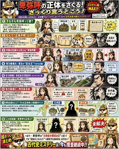 Japanese Himiko History Infographic Poster preview image 1