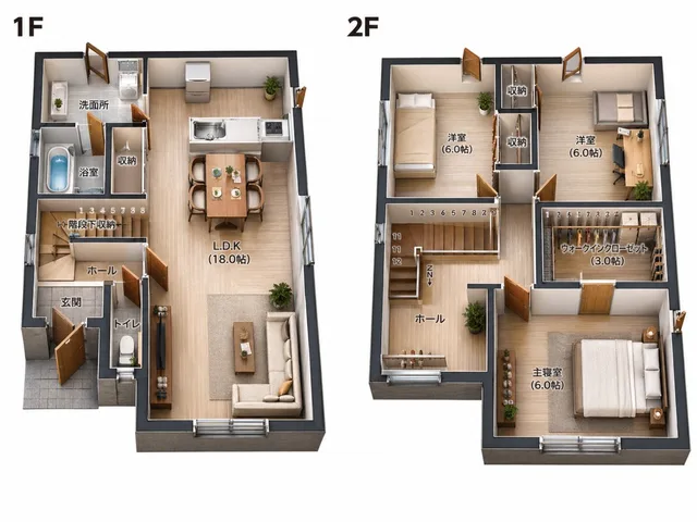 2D 平面图到 3D 房地产渲染 preview image 1