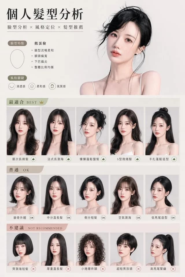 中国人个人发型分析图 preview image 1
