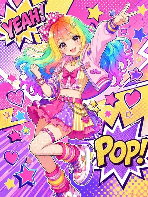 Rainbow Pop Idol Manga Transformation preview image 1
