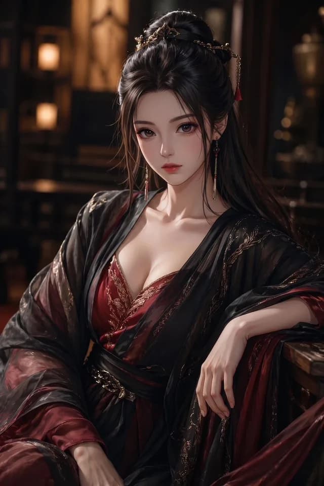 优雅的武侠贵妇肖像 preview image 1