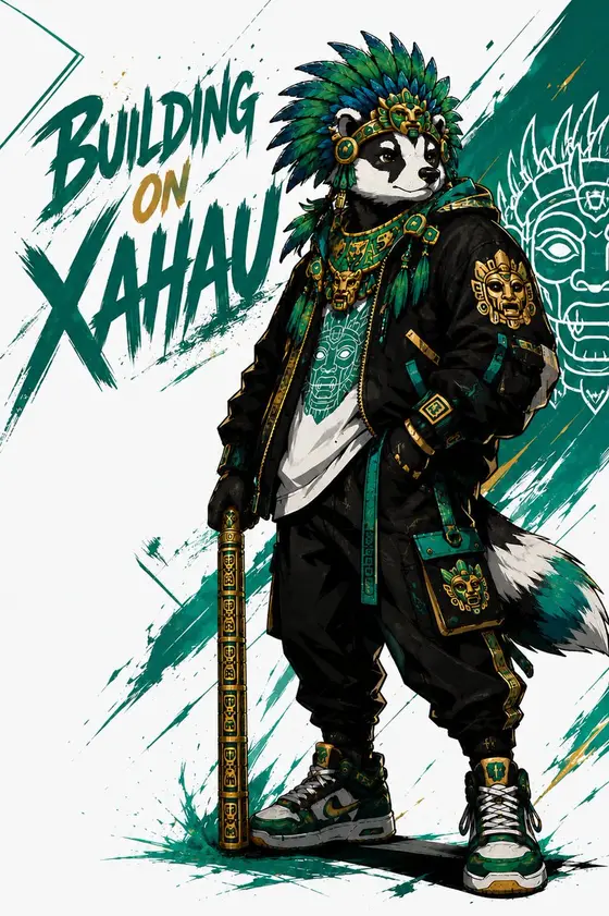 阿兹特克街头服饰熊猫海报 preview image 1