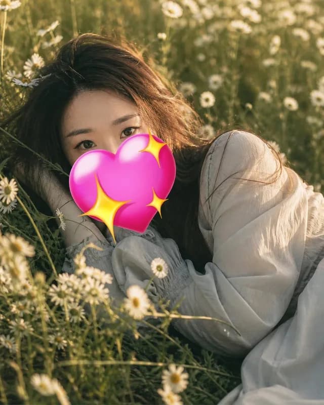 黄金时刻雏菊田人像 preview image 1