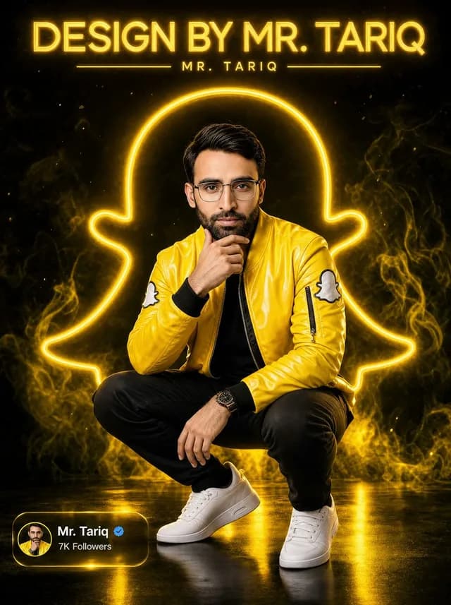 霓虹灯 Snapchat 肖像海报 preview image 1