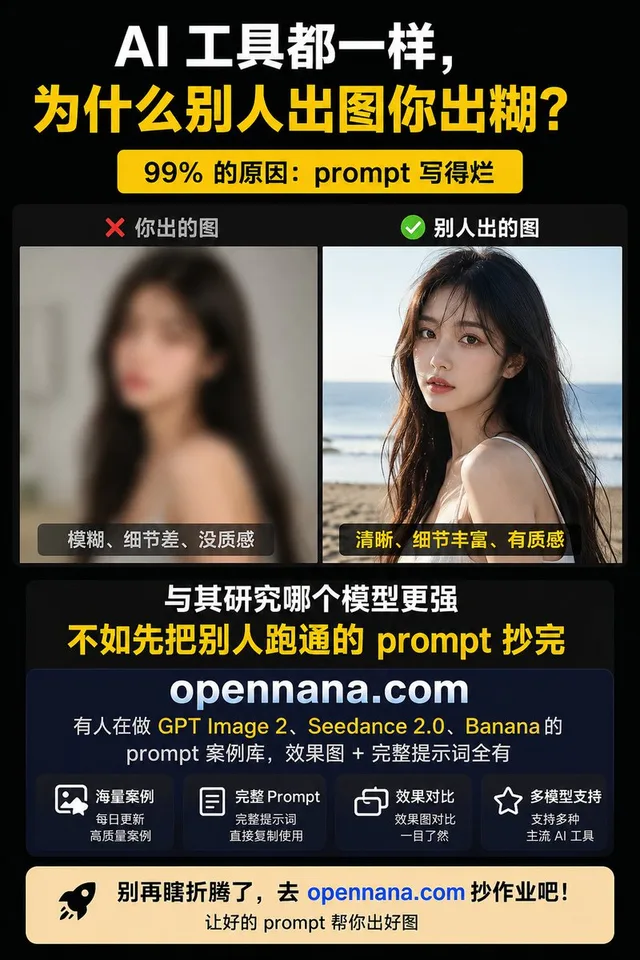 中文AI提示对比海报 preview image 1