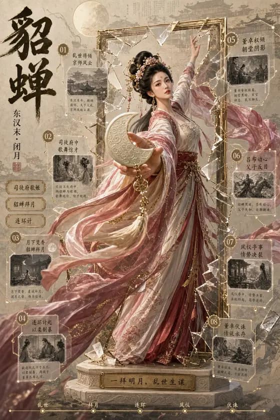 貂蝉3D破格档案海报 preview image 1