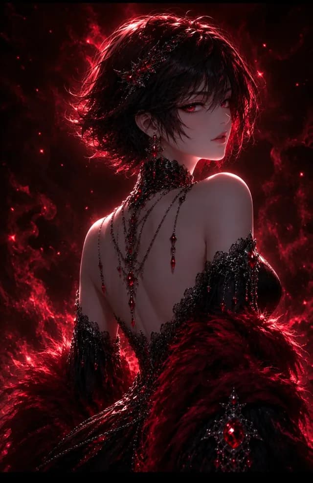 黑暗幻想动漫哥特式肖像 preview image 1