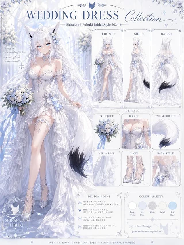 白神吹雪新娘床单 preview image 1