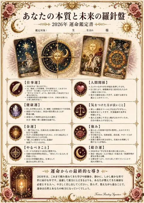 华丽的日本塔罗牌财富证书 preview image 1