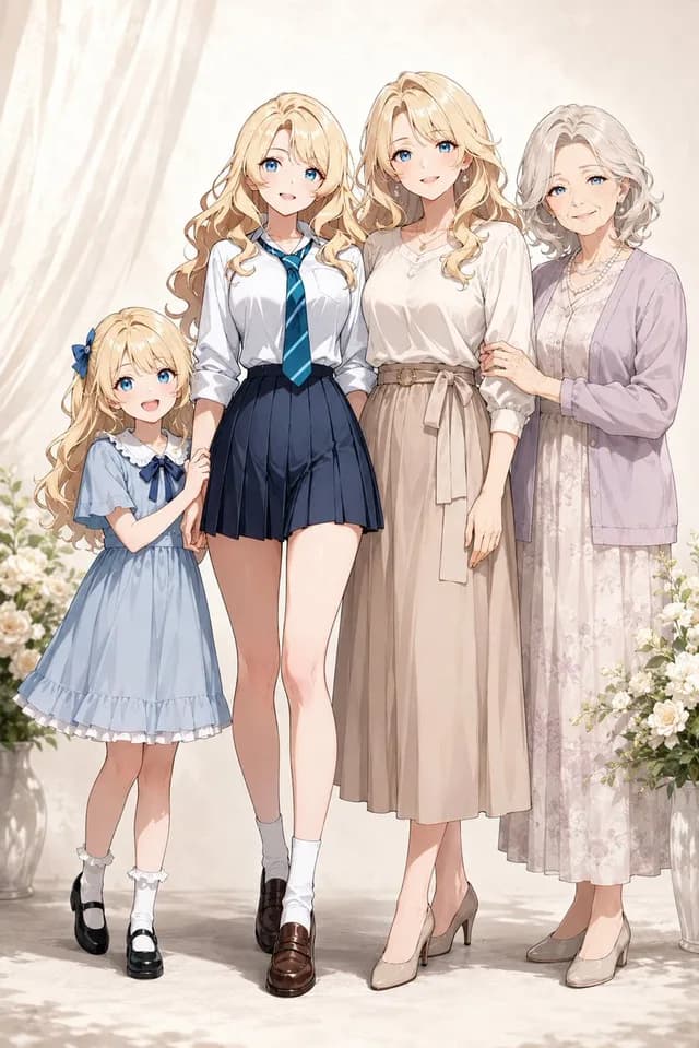 四代同堂全家福提示词 preview image 1