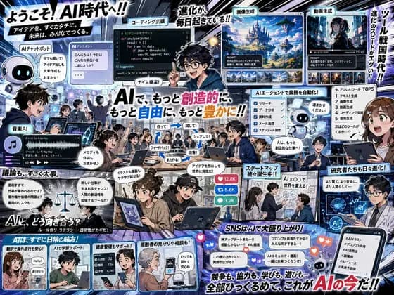 Dense Anime AI Era Poster preview image 1