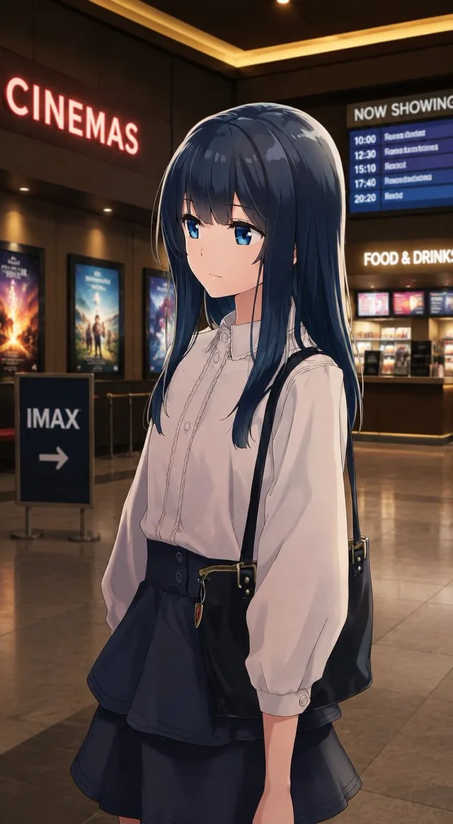 电影院大厅的动漫女孩 preview image 1