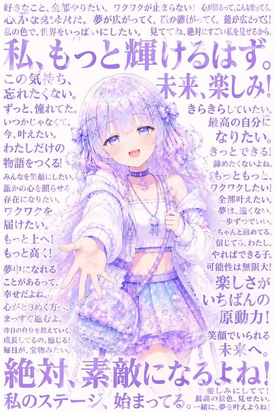 Pastel Anime Inner Monologue Poster preview image 1