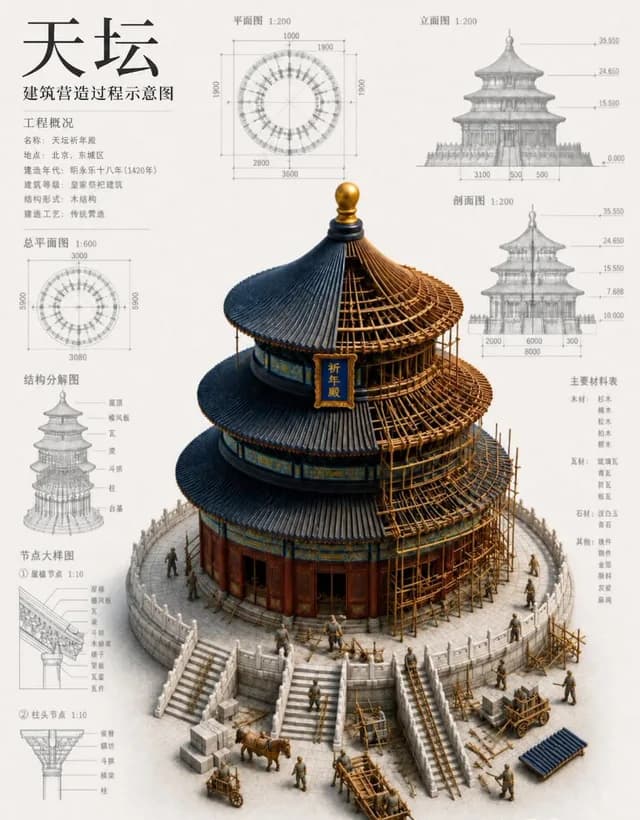 华人庙宇建筑蓝图 preview image 1