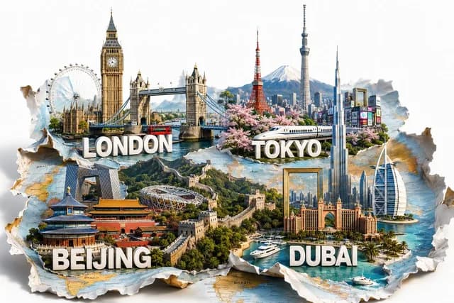 弹出世界地图城市拼贴 preview image 1