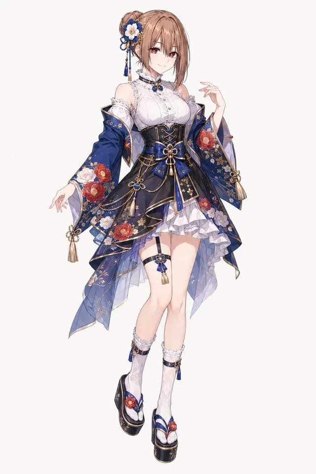 佤族-现代碎花偶像连衣裙 preview image 1