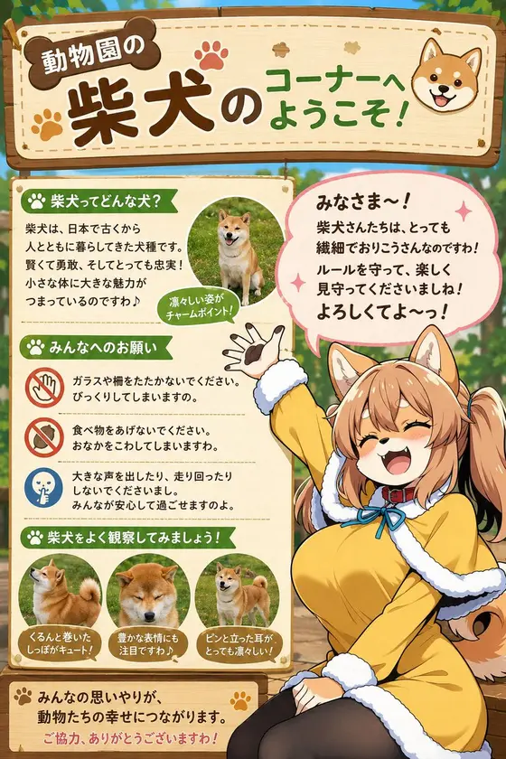 Shiba Inu Zoo Corner Poster preview image 1