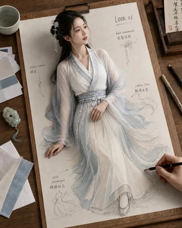 生活汉服时尚素描 preview image 1
