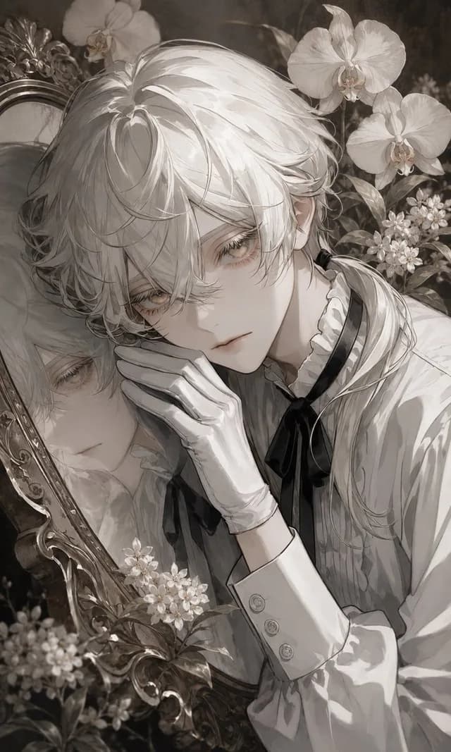 棕褐色动漫贵族带镜子 preview image 1