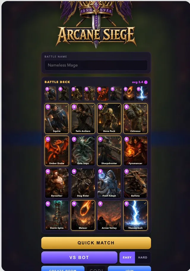 奥术围攻移动套牌用户界面 preview image 1