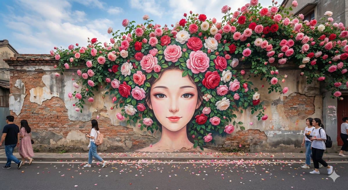 Street murals with exceptional photographic quality