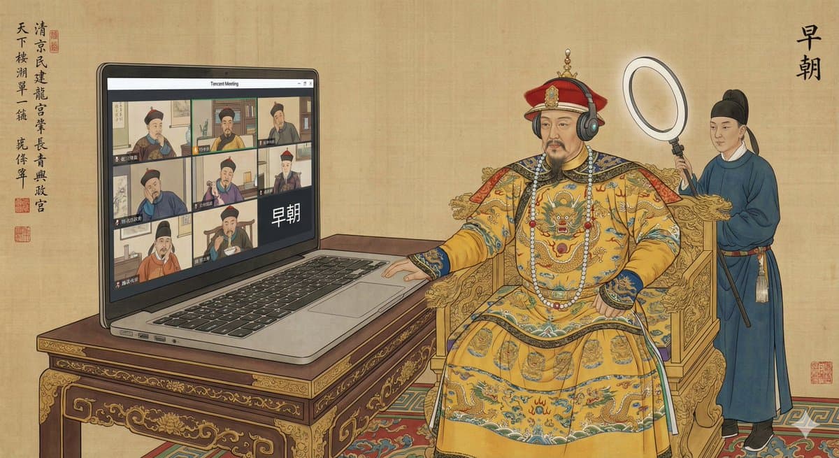 Let's start with a video conference first thing in the morning.