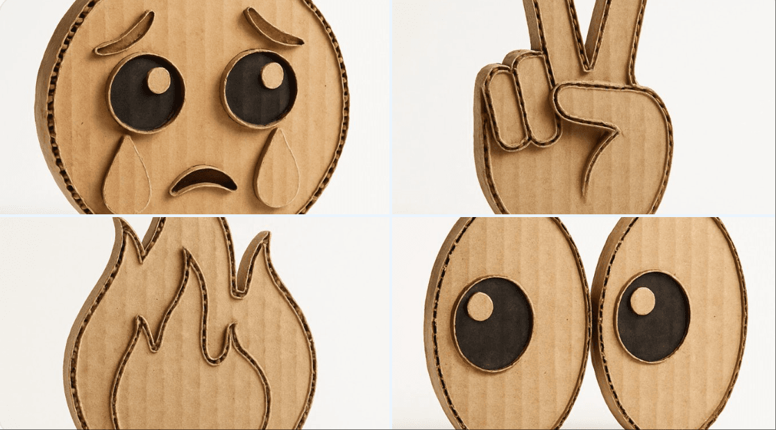Turn emojis into cardboard