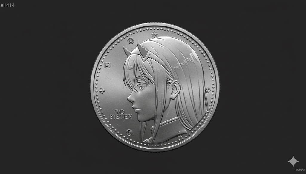 A refined character metal coin